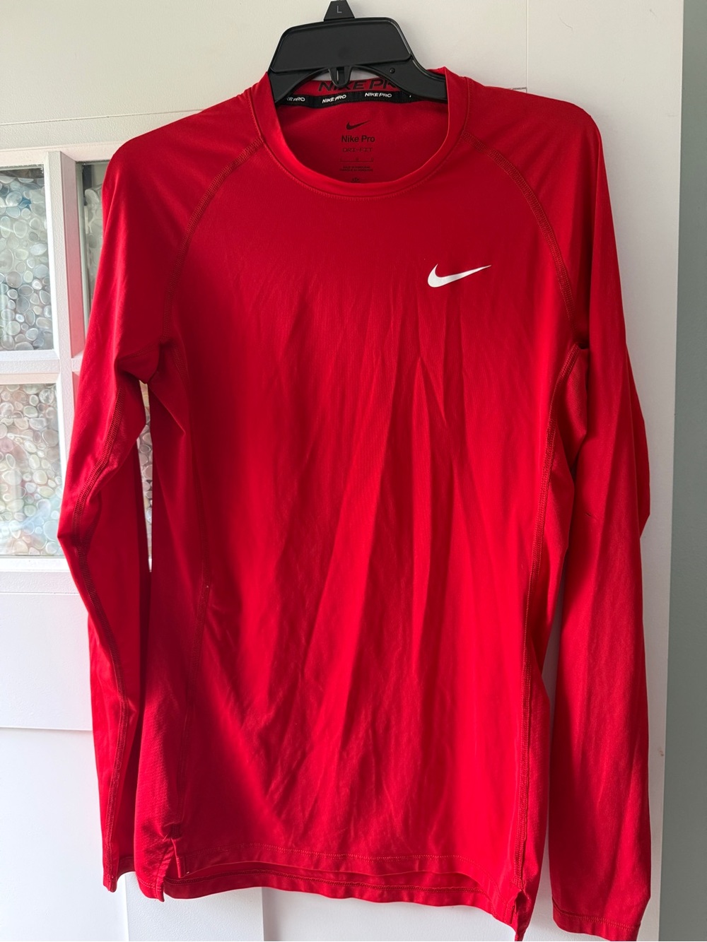 Nike Red Long-Sleeve Dri-FIT Performance Top